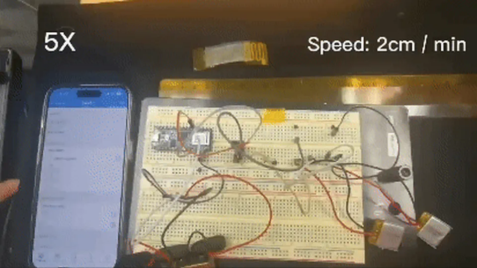 Caterpillar-inspired Robot with Battery and PCB board